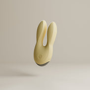 Odes Sense wand vibrator in beige met slanke vorm, vorkvormige tip en zichtbare bedieningsknoppen