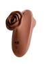 Terracotta Odes The Touch clitorisvibrator in driekwartaanzicht met roosvormige kop en laadpunten.