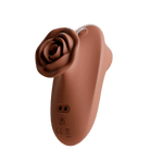 Terracotta Odes The Touch clitorisvibrator in driekwartaanzicht met roosvormige kop en laadpunten.