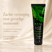 Orgie Anal Sensitive Lube Tube hybrid glijgel met Centella Asiatica in luxe beige campagnebeeld