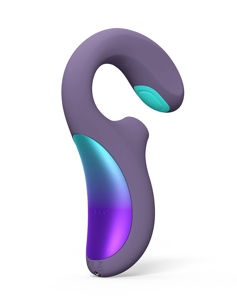 Paarse LELO ENIGMA Double Sonic met turquoise tip en glanzend kleurverloop