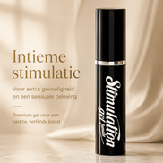 Pharmquests Female Spray Stimulatiegel 5 ml in zwarte flacon met witte tekst en tekst Intieme stimulatie