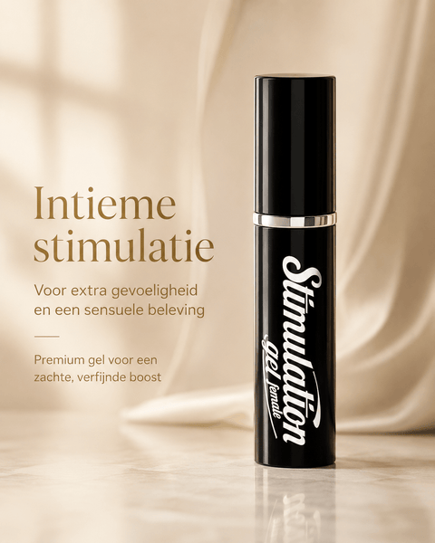 Pharmquests Female Spray Stimulatiegel 5 ml in zwarte flacon met witte tekst en tekst Intieme stimulatie