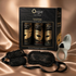 Touch-Me Box Connection & Seduction: Orgie Tantric massageolie set, Odes Surrender ring, zwart kanten masker en polsboeien